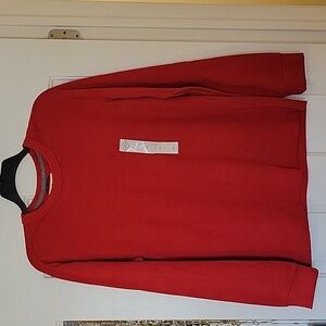 Red Thermal Crewneck Shirt